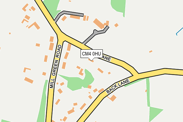 CM4 0HU map - OS OpenMap – Local (Ordnance Survey)