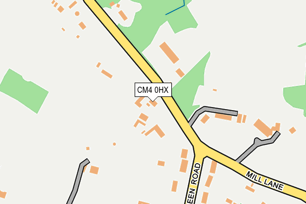 CM4 0HX map - OS OpenMap – Local (Ordnance Survey)