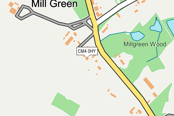 CM4 0HY map - OS OpenMap – Local (Ordnance Survey)