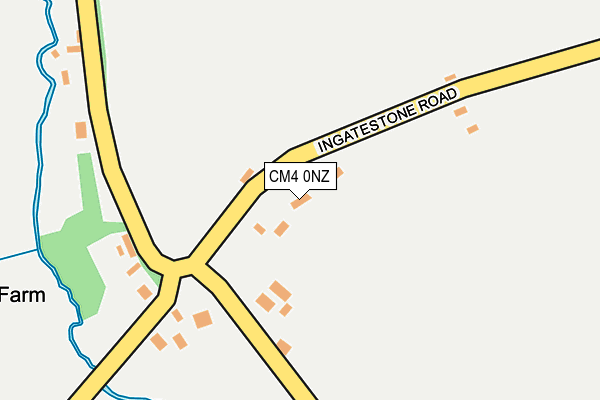 CM4 0NZ map - OS OpenMap – Local (Ordnance Survey)