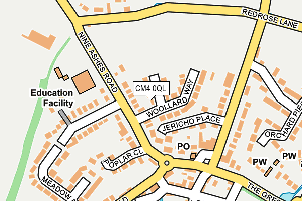 CM4 0QL map - OS OpenMap – Local (Ordnance Survey)