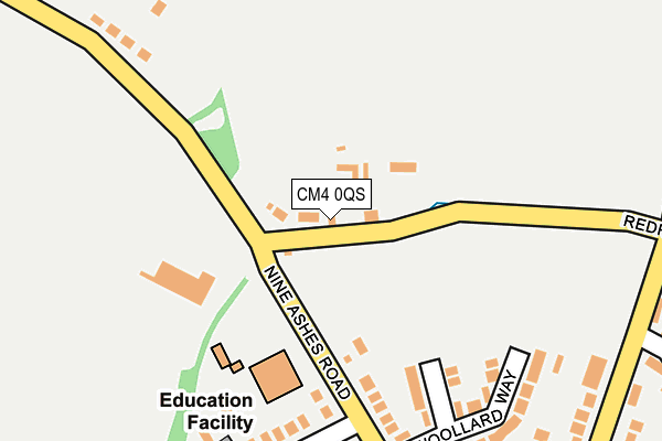 CM4 0QS map - OS OpenMap – Local (Ordnance Survey)
