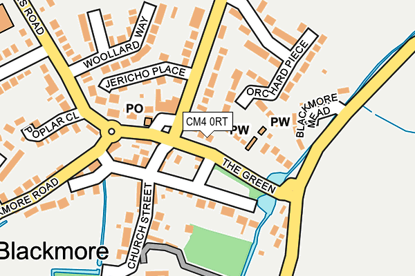 CM4 0RT map - OS OpenMap – Local (Ordnance Survey)