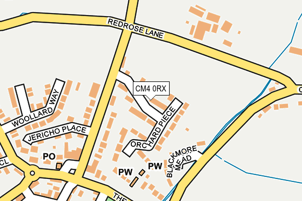 CM4 0RX map - OS OpenMap – Local (Ordnance Survey)