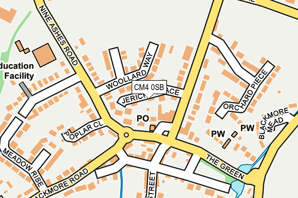 CM4 0SB map - OS OpenMap – Local (Ordnance Survey)