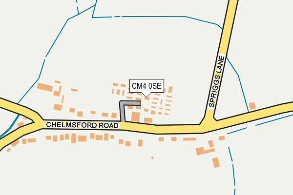 CM4 0SE map - OS OpenMap – Local (Ordnance Survey)