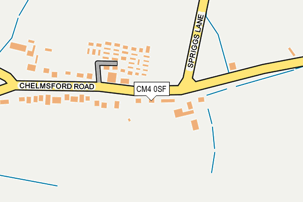 CM4 0SF map - OS OpenMap – Local (Ordnance Survey)