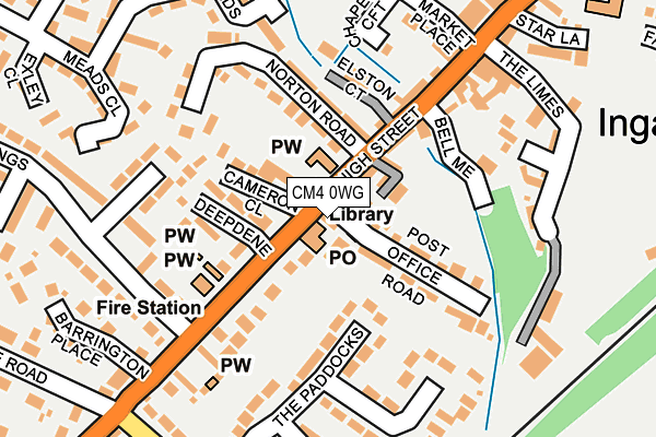 CM4 0WG map - OS OpenMap – Local (Ordnance Survey)