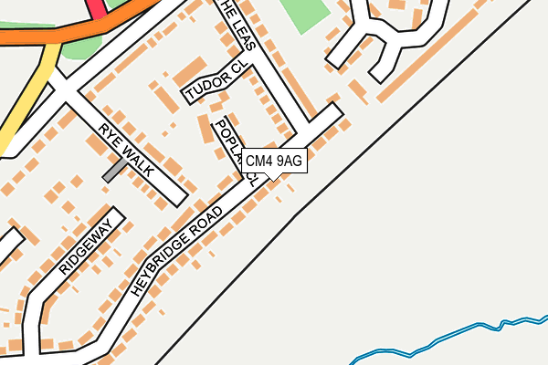 CM4 9AG map - OS OpenMap – Local (Ordnance Survey)