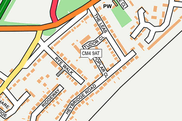 CM4 9AT map - OS OpenMap – Local (Ordnance Survey)