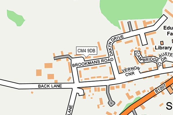 CM4 9DB map - OS OpenMap – Local (Ordnance Survey)