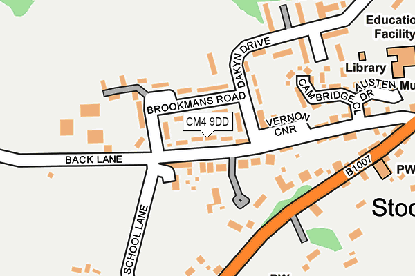 CM4 9DD map - OS OpenMap – Local (Ordnance Survey)