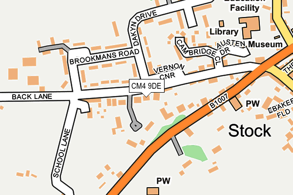 CM4 9DE map - OS OpenMap – Local (Ordnance Survey)