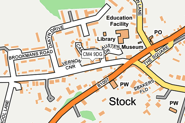 CM4 9DG map - OS OpenMap – Local (Ordnance Survey)