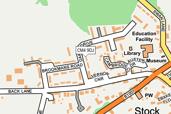 CM4 9DJ map - OS OpenMap – Local (Ordnance Survey)