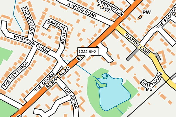 CM4 9EX map - OS OpenMap – Local (Ordnance Survey)