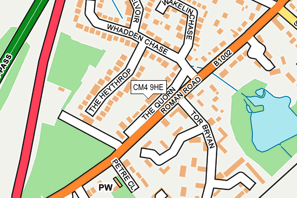 CM4 9HE map - OS OpenMap – Local (Ordnance Survey)