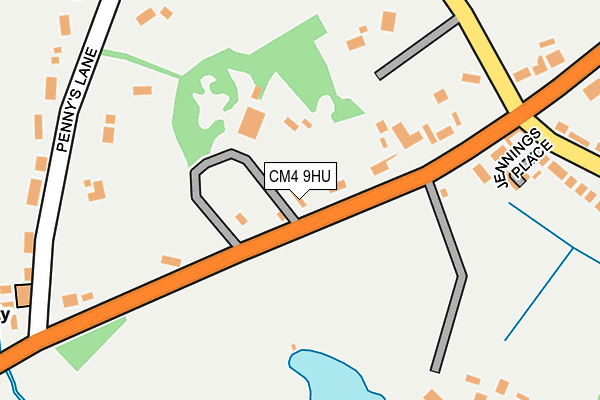 CM4 9HU map - OS OpenMap – Local (Ordnance Survey)