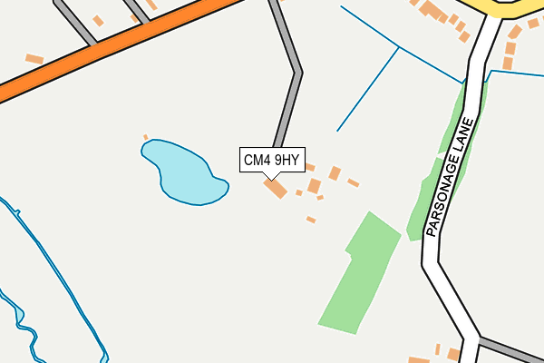 CM4 9HY map - OS OpenMap – Local (Ordnance Survey)