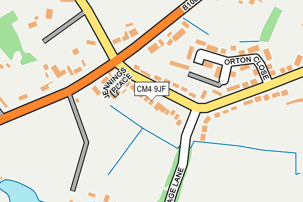 CM4 9JF map - OS OpenMap – Local (Ordnance Survey)