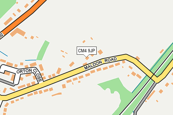CM4 9JP map - OS OpenMap – Local (Ordnance Survey)