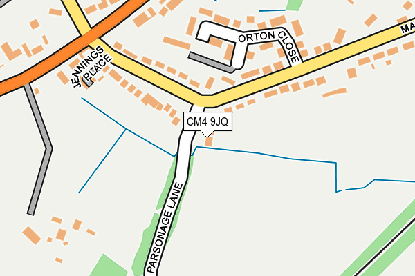 CM4 9JQ map - OS OpenMap – Local (Ordnance Survey)