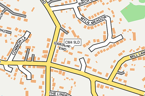 CM4 9LD map - OS OpenMap – Local (Ordnance Survey)