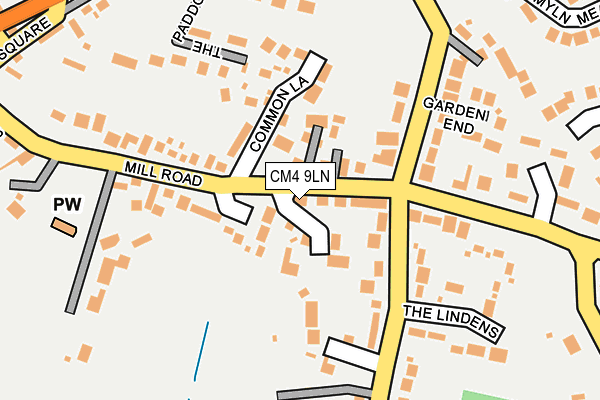 CM4 9LN map - OS OpenMap – Local (Ordnance Survey)
