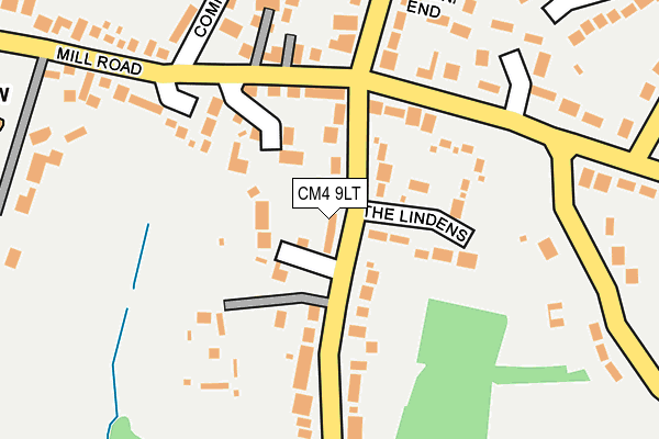 CM4 9LT map - OS OpenMap – Local (Ordnance Survey)