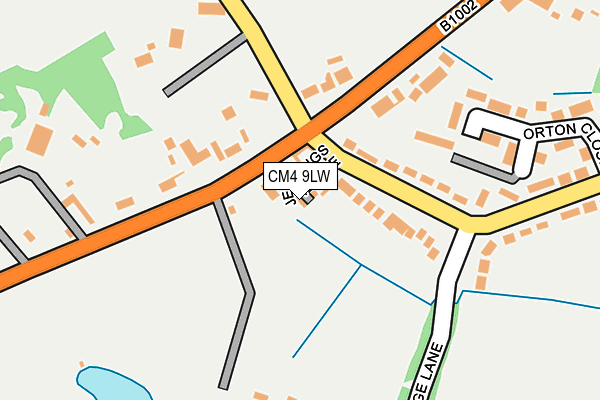 CM4 9LW map - OS OpenMap – Local (Ordnance Survey)