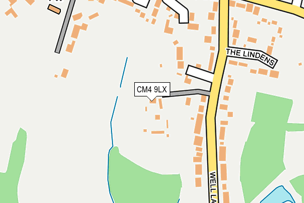 CM4 9LX map - OS OpenMap – Local (Ordnance Survey)