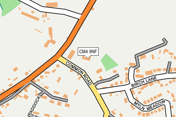 CM4 9NF map - OS OpenMap – Local (Ordnance Survey)