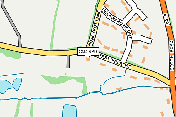 CM4 9PD map - OS OpenMap – Local (Ordnance Survey)