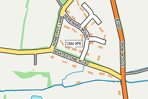 CM4 9PE map - OS OpenMap – Local (Ordnance Survey)