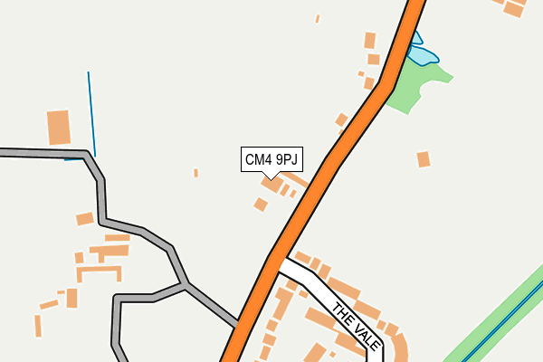 CM4 9PJ map - OS OpenMap – Local (Ordnance Survey)