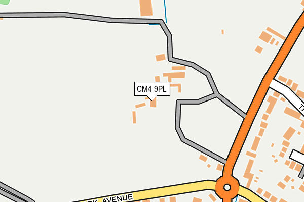 CM4 9PL map - OS OpenMap – Local (Ordnance Survey)