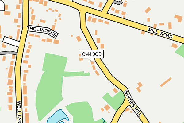 CM4 9QD map - OS OpenMap – Local (Ordnance Survey)