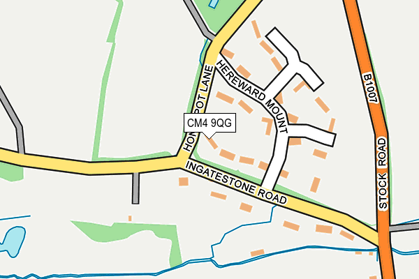 CM4 9QG map - OS OpenMap – Local (Ordnance Survey)