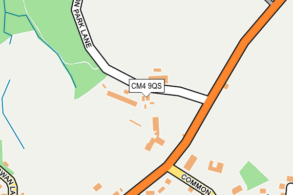 CM4 9QS map - OS OpenMap – Local (Ordnance Survey)