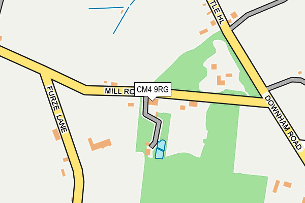 CM4 9RG map - OS OpenMap – Local (Ordnance Survey)