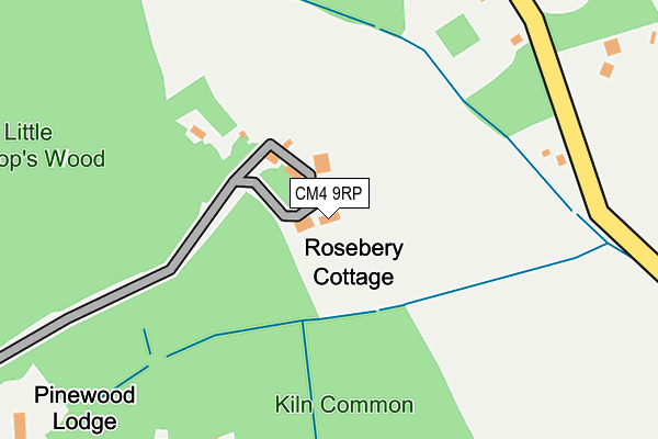 CM4 9RP map - OS OpenMap – Local (Ordnance Survey)