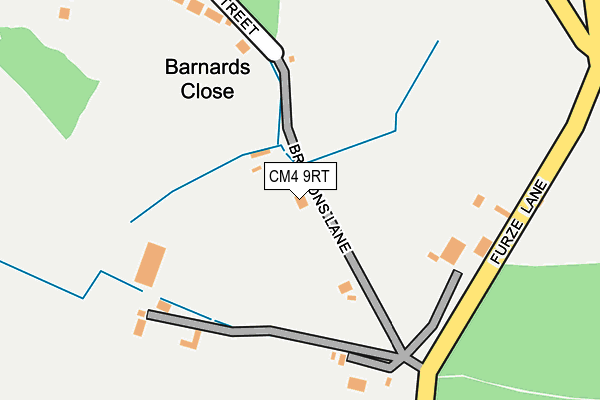 CM4 9RT map - OS OpenMap – Local (Ordnance Survey)