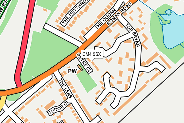 CM4 9SX map - OS OpenMap – Local (Ordnance Survey)