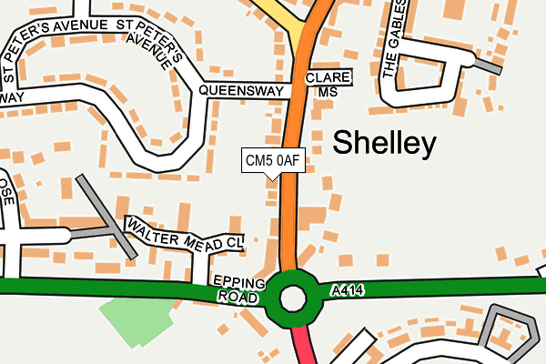 CM5 0AF map - OS OpenMap – Local (Ordnance Survey)