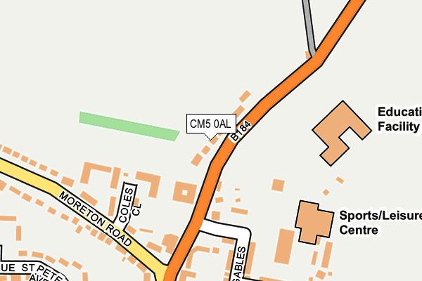 CM5 0AL map - OS OpenMap – Local (Ordnance Survey)