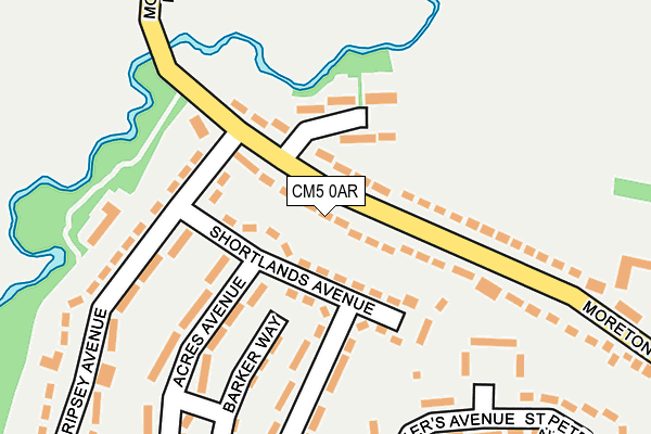 CM5 0AR map - OS OpenMap – Local (Ordnance Survey)