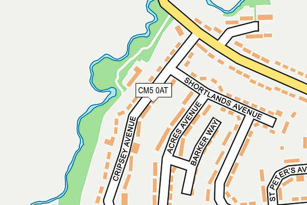 CM5 0AT map - OS OpenMap – Local (Ordnance Survey)