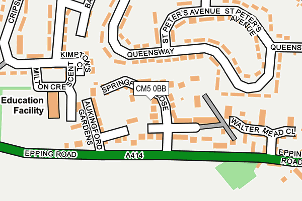 CM5 0BB map - OS OpenMap – Local (Ordnance Survey)