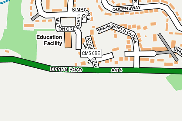 CM5 0BE map - OS OpenMap – Local (Ordnance Survey)