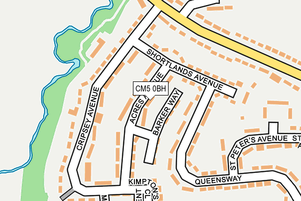 CM5 0BH map - OS OpenMap – Local (Ordnance Survey)